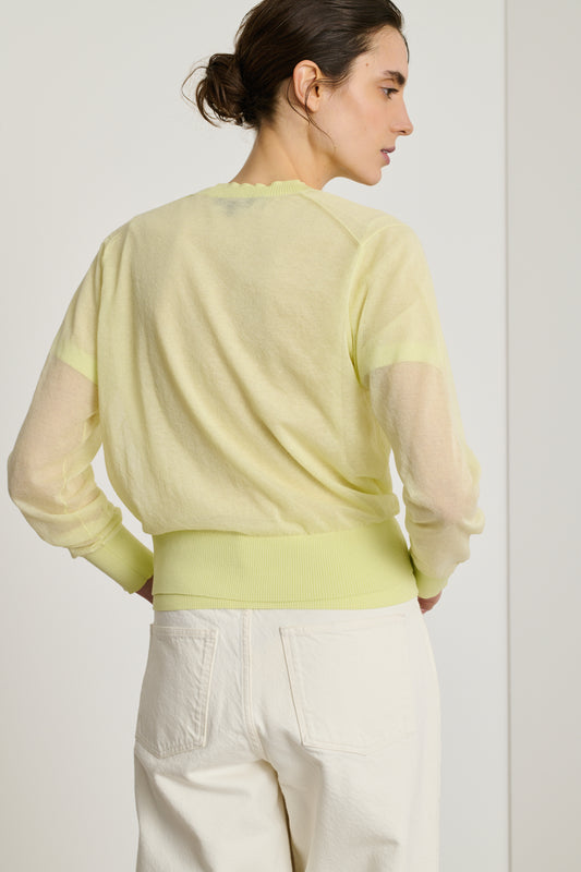 Cardigan Etretat - Jaune Acide - Femme