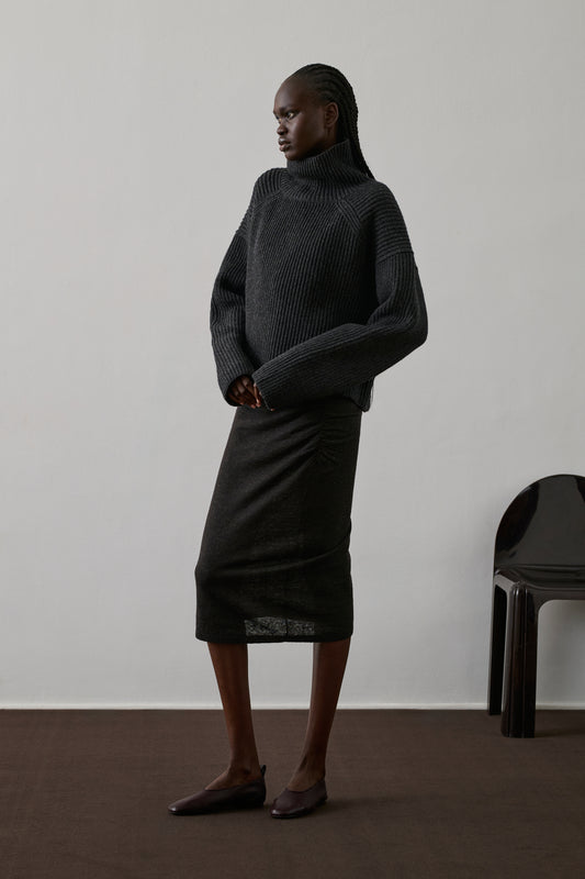 Pull Flynn - Gris Anthracite - Laine - Femme