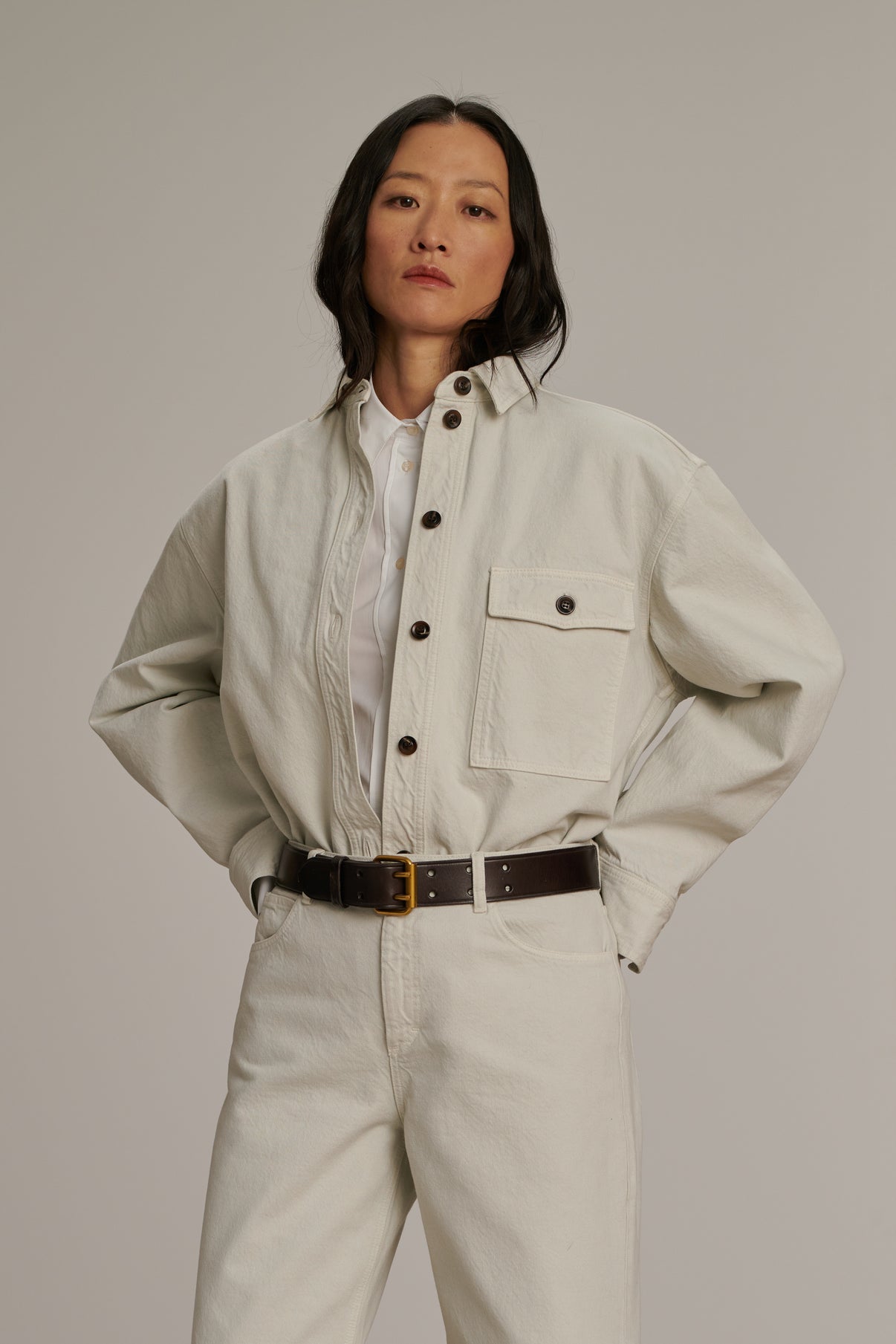 Chemise Cadet - Craie - Coton - Femme vue 4