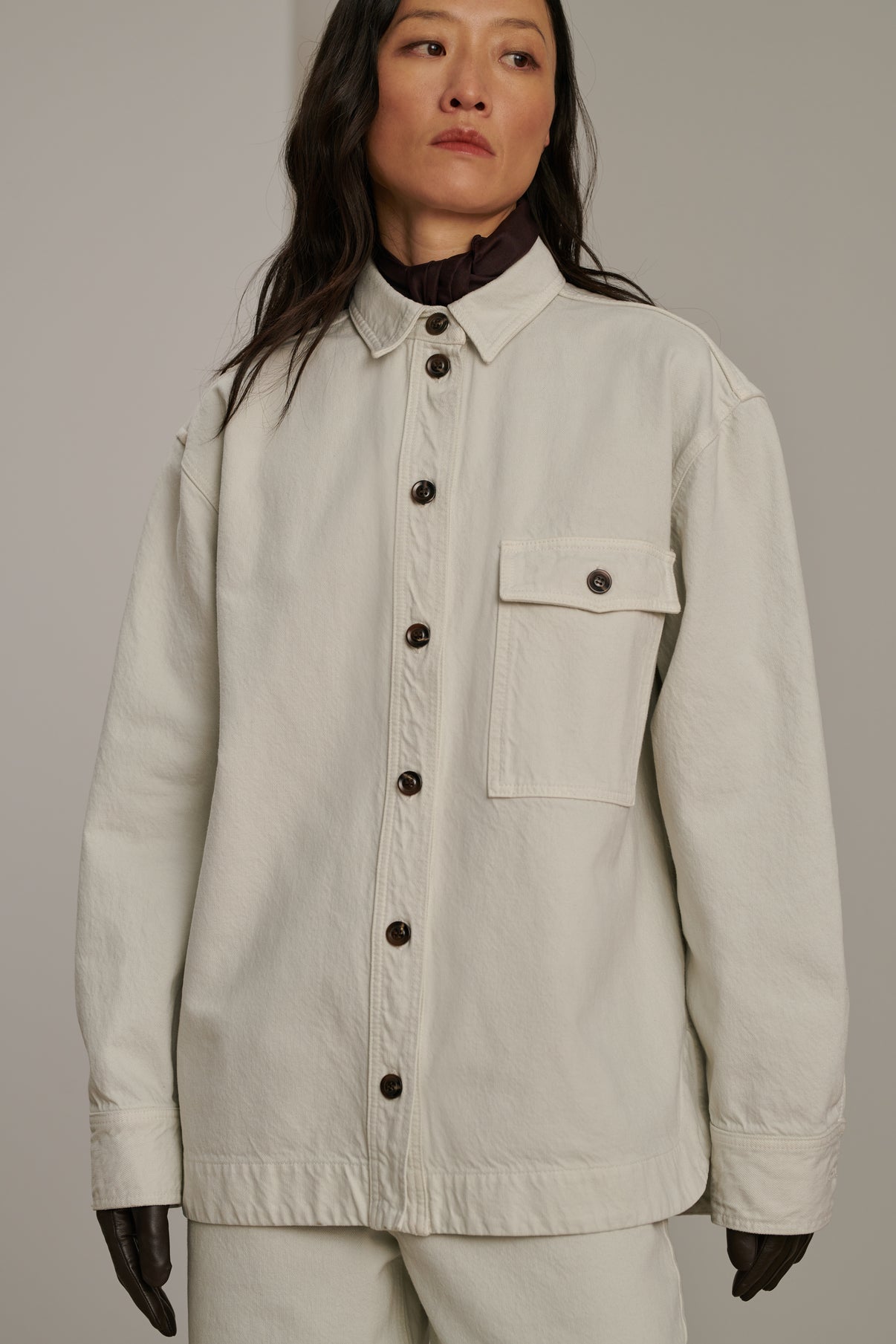 Chemise Cadet - Craie - Coton - Femme vue 2