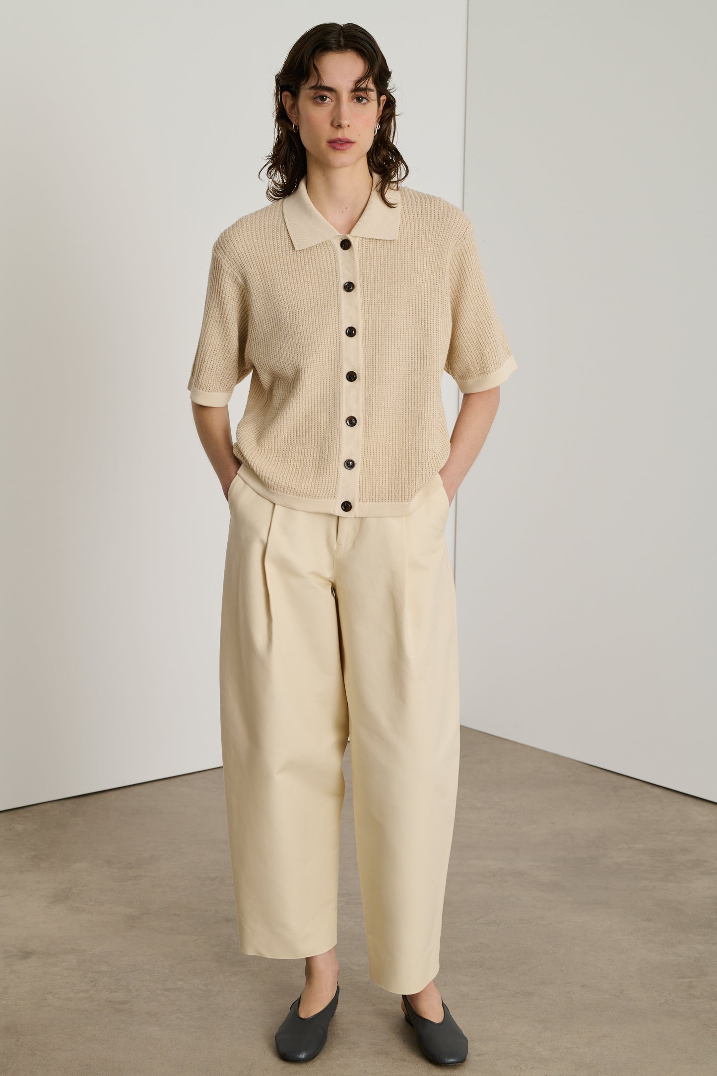 Pantalon Daley - Blanc Cassé - Coton - Femme